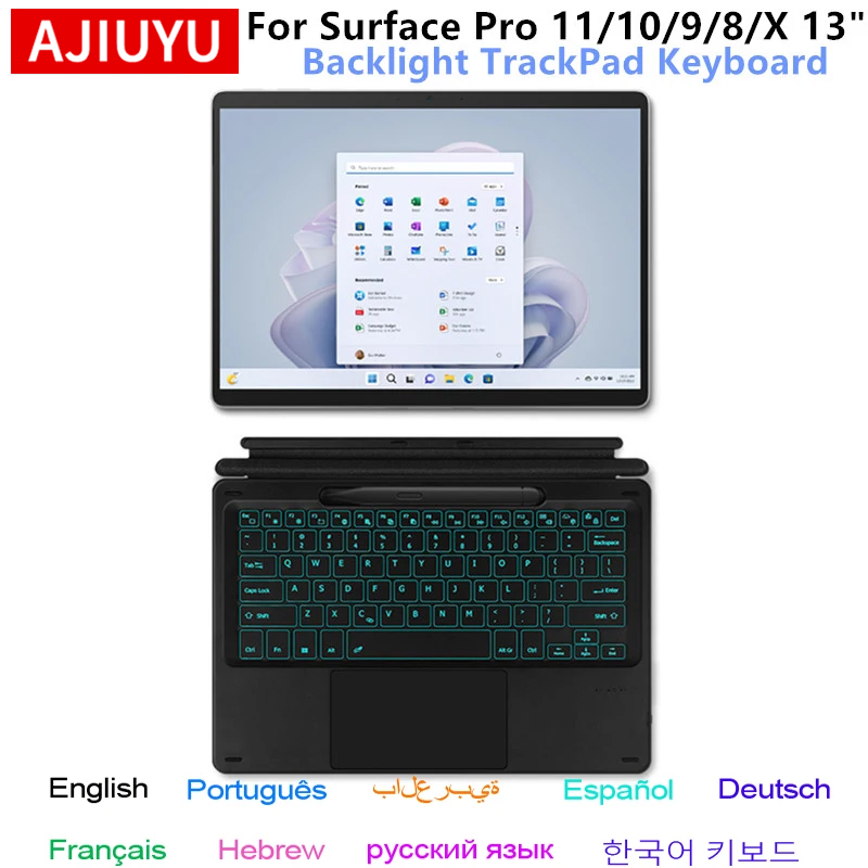 Tablet Accessories Kit - Teclado Bluetooth para Microsoft Surface Pro