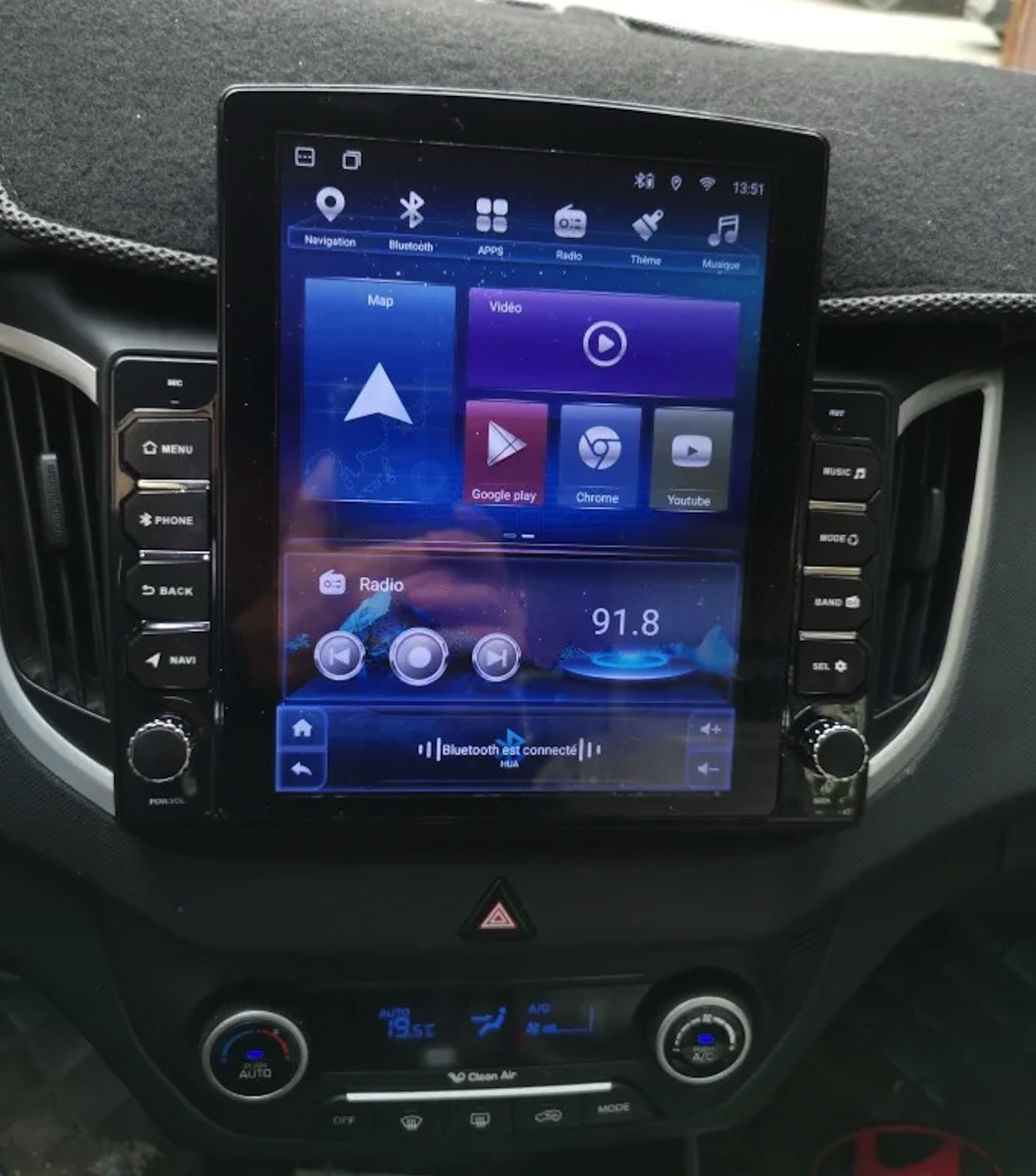 Tablet Danish Mobile & Accessories - 8G+128G Android 14 Para Hyundai Creta