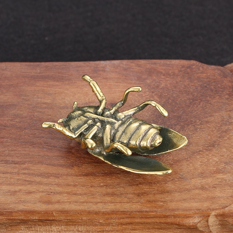 1 pc criativo latão cigarra or - Office Table Accessories Unique avaliação e preço