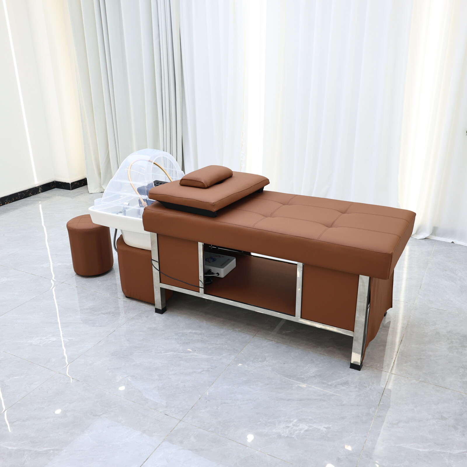 Cabeça spa massagem shampoo ca - Massage Table Accessories Uk avaliação e preço